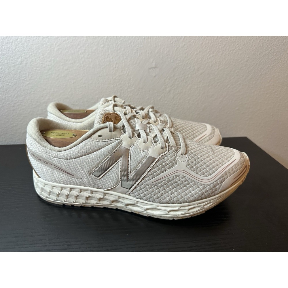 New Balance Fresh Foam Shoes Womens Size 11 Beige Running Mesh Sneakers WVNZCM1